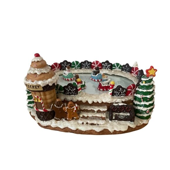 2007 Sweet Dreams Collection Bumper Cars Christmas Village LightS Motion VIDEO - Picture 3 of 14